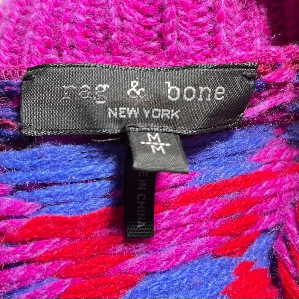 Rag & Bone Purple And Red Patterned Sweater - image 6